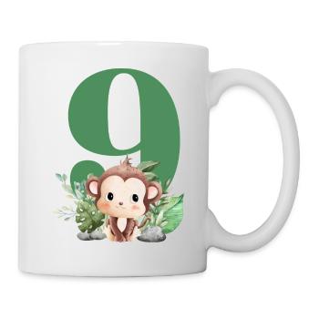 9th Birthday Monkey Safari - Mug - white - Right