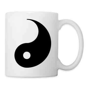 Yin Yang Paar Paare Partnerlook Kostüm Karneval - Tasse - Weiß - Rechts