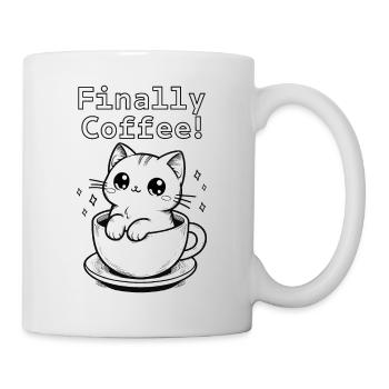 Finally Coffee! - Mug - white - Right