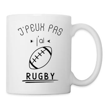I can't I have rugby - Mug - white - Right