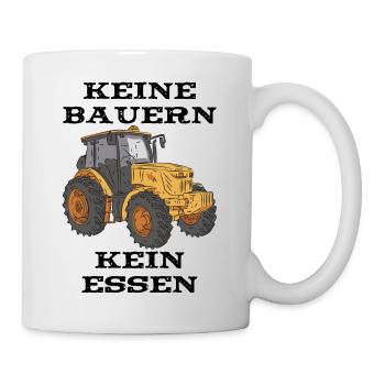 Keine Bauern kein Essen Landwirt Demo - Tasse - Weiß - Rechts