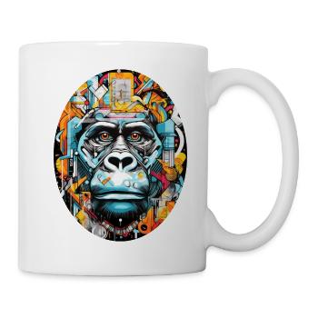 Géométrie Gorilla Graffiti - Mug blanc - blanc - Droite