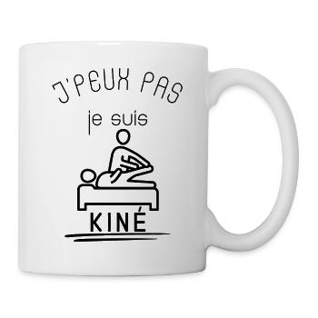 je peux pas je suis kiné - Mug blanc - blanc - Droite