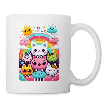 Cute toca friends - Cats, sun and rainbow - Mug - white - Right