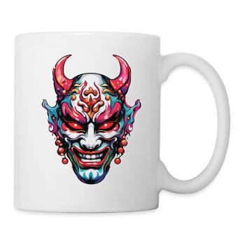 Kabuki Maske / Japanische Kunst / Theater / Antik - Tasse - Weiß - Rechts