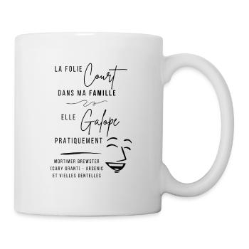 la folie court dans - Mug blanc - blanc - Droite