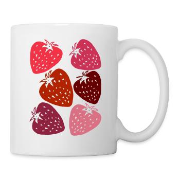 strawberries - Tasse - Weiß - Rechts