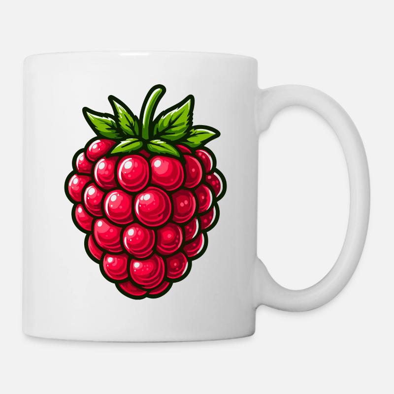 Himbeere, Obst - Tasse - Weiß