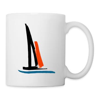 voilier - Mug blanc - blanc - Droite