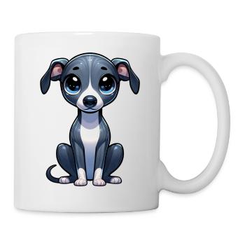 Digitale Illustration des niedlichen Whippets - Tasse - Weiß - Rechts