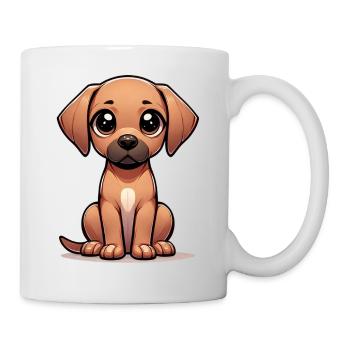 Digitale Illustration des niedlichen Rhodesian Ridgebacks - Tasse - Weiß - Rechts