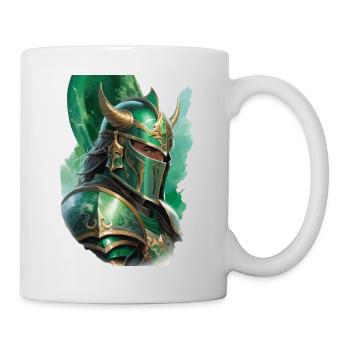 Armored knight dressed in bright green - Mug - white - Right