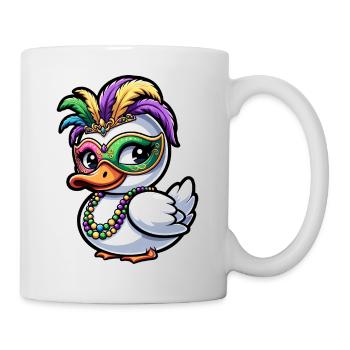 Mardi Gras Duck Mask Feathers - Mug - white - Right