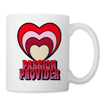Anbieter aus Leidenschaft. Für Sie und für Sie. Liebende alle. - Tasse - Weiß - Rechts