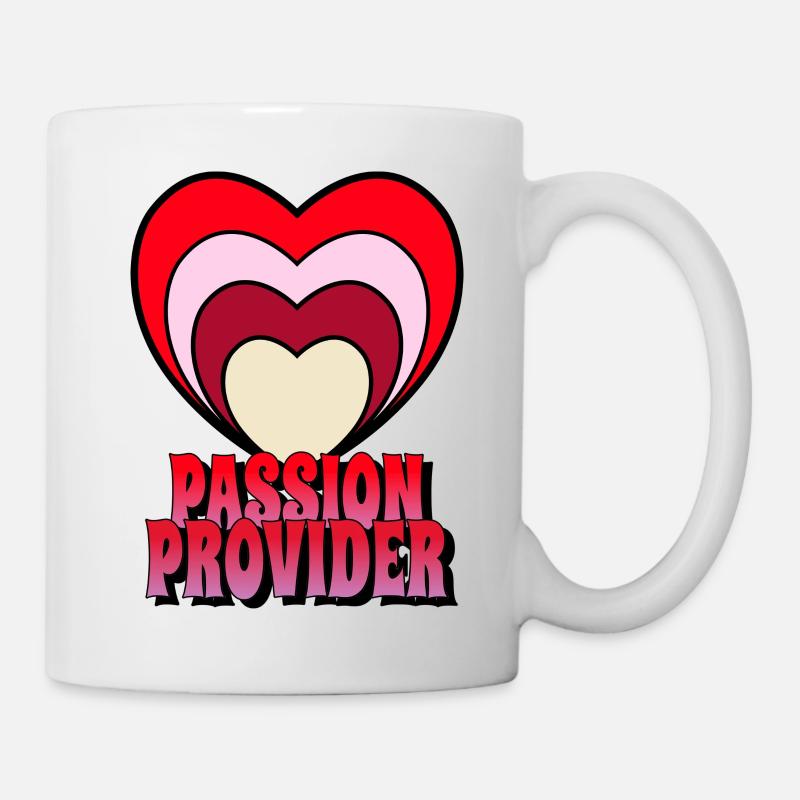 Fournisseur de passion. Pour lui et pour elle. Amoureux tous. - Mug blanc - blanc
