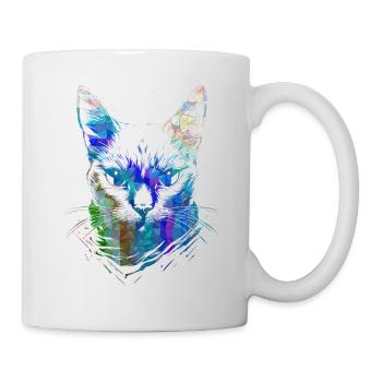 Bunte Katzen - Tasse - Weiß - Rechts