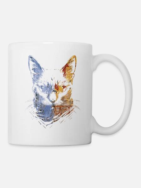 Bunte Katzen - Tasse - Weiß