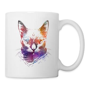 Bunte Katzen - Tasse - Weiß - Rechts