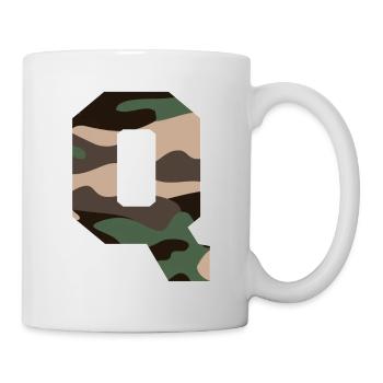 lettre Q camouflage militaire-idée cadeau - Mug blanc - blanc - Droite