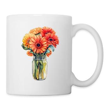 Gerbera Daisies - Tasse - Weiß - Rechts