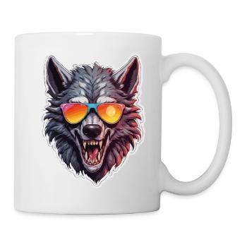 Werwolf / Vollmond / Wesen / Verwandlung / Fluch - Tasse - Weiß - Rechts