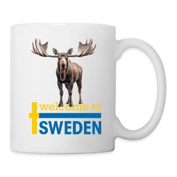 Schweden Schwedischer Elch bestes Tier Geweih Hirsch Hirsch - Tasse - Weiß - Rechts