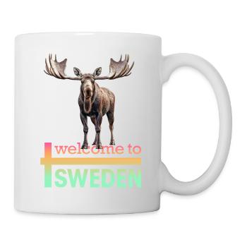 Schweden Schwedischer Elch bestes Tier Geweih Hirsch Hirsch - Tasse - Weiß - Rechts