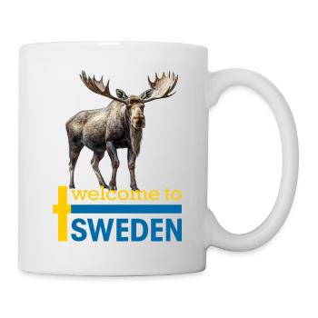 Schweden Schwedischer Elch bestes Tier Geweih Hirsch Hirsch - Tasse - Weiß - Rechts