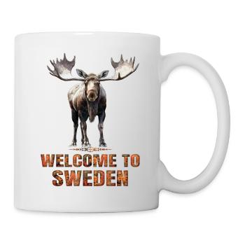 Schweden Schwedischer Elch bestes Tier Geweih Hirsch Hirsch - Tasse - Weiß - Rechts