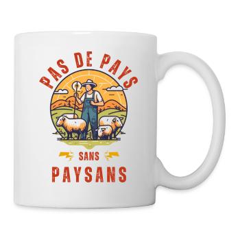 Pas de pays sans paysans - Mug blanc - blanc - Droite
