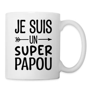 Ich bin ein Super-Papua - Papua-Humor Lustiges Geschenk - Tasse - Weiß - Rechts