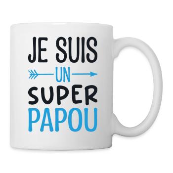 Ich bin ein Super-Papua - Papua-Humor Lustiges Geschenk - Tasse - Weiß - Rechts