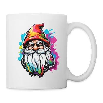 Gartenzwerg / Märchenland / Kobold / Gnom / Logo - Tasse - Weiß - Rechts