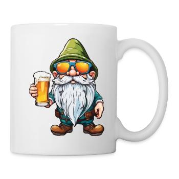 Gartenzwerg / Märchenland / Kobold / Gnom / Logo - Tasse - Weiß - Rechts