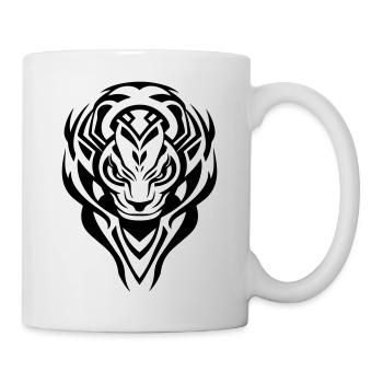 Tête de serpent dans le style tribal - Mug blanc - blanc - Droite