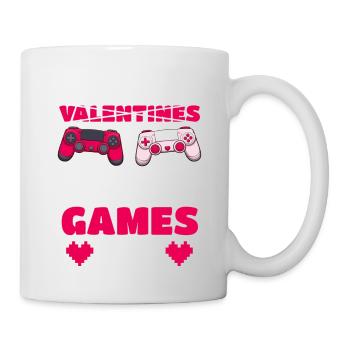 V steht für [Valentinstag] Videospiele - Tasse - Weiß - Rechts