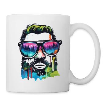 Sonnenbrille / Mann / Wald / Porträt / Kerl - Tasse - Weiß - Rechts