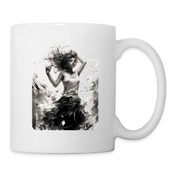 femme dansante détachée et libre - Mug blanc - blanc - Droite