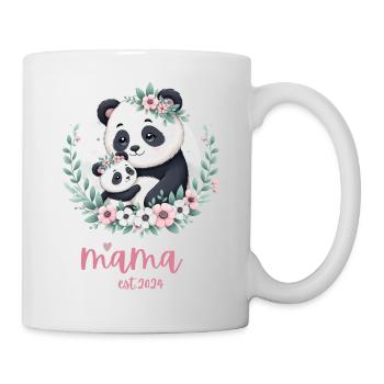 Mama est 2024 I Panda Bear Mum I First Time Mom - Tasse - Weiß - Rechts