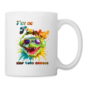 I'm so Funky. Keep your groove. Crocodile - Mug - white - Right