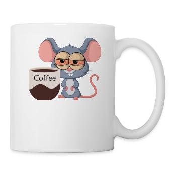 Kaffeemäuschen - Tasse - Weiß - Rechts