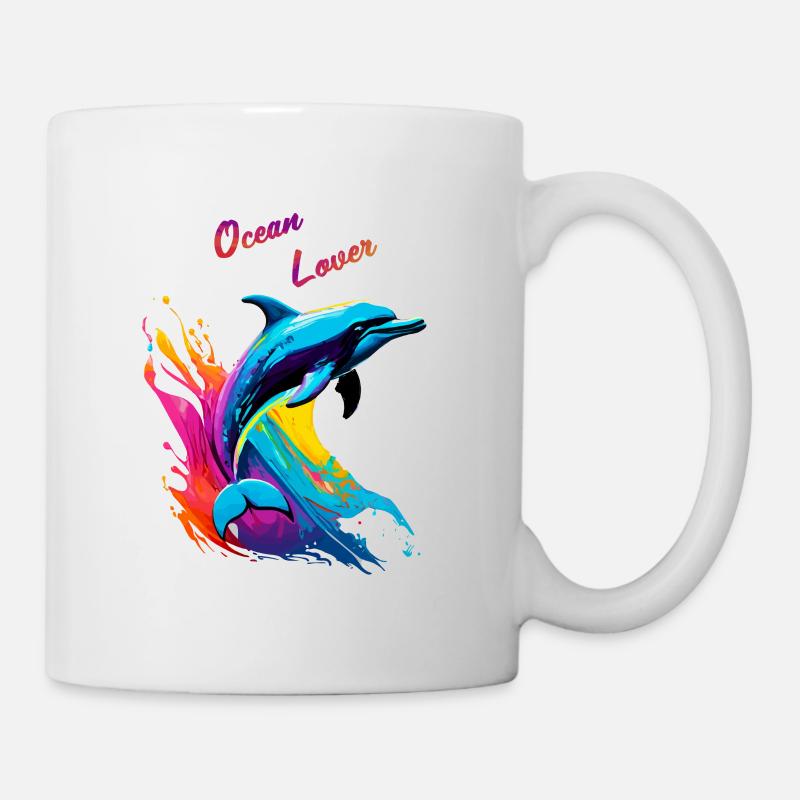 Ocean lover. Dolphin - Mug - white