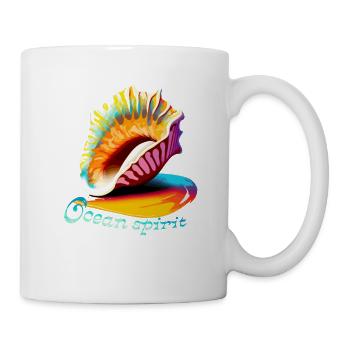 ocean spirit. Coquillage - Mug blanc - blanc - Droite