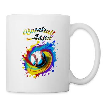 Baseball-Süchtiger - Tasse - Weiß - Rechts