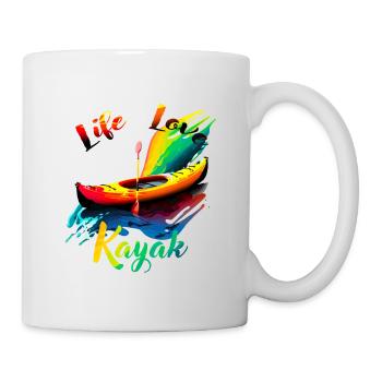 Life Love Kajak - Tasse - Weiß - Rechts