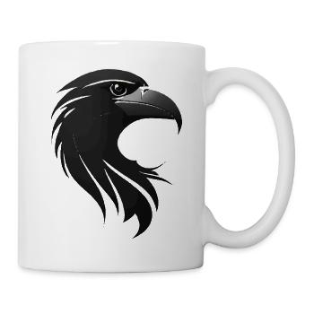 Adler Greifvogel Kopf - Tasse - Weiß - Rechts