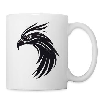 Adler Greifvogel Kopf - Tasse - Weiß - Rechts