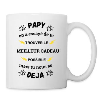 Papy, Meilleur Cadeau De Fête Des Pères - Mug blanc - blanc - Droite
