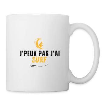Je peux pas j'ai Surf - Mug blanc - blanc - Droite