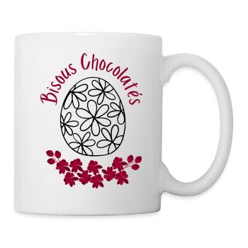 Schoko-Küsse - Tasse - Weiß - Rechts